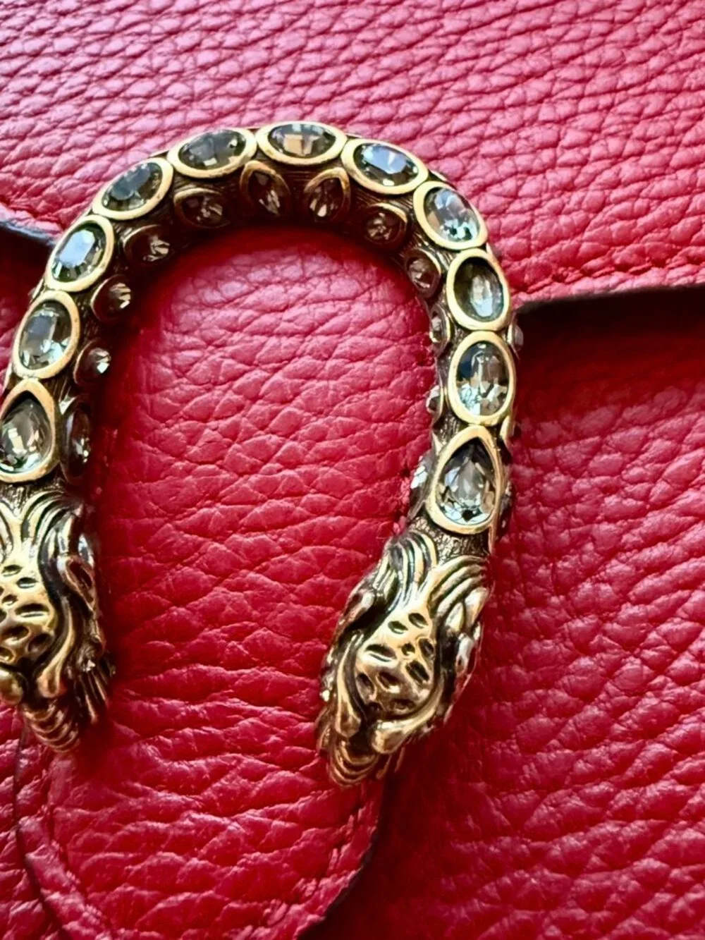 Gucci Red Leather Dionysus Wallet on a Chain - Picture 12 of 15